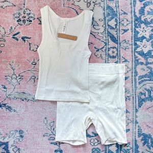 SKIMS Cotton Rib Set in Marble in S